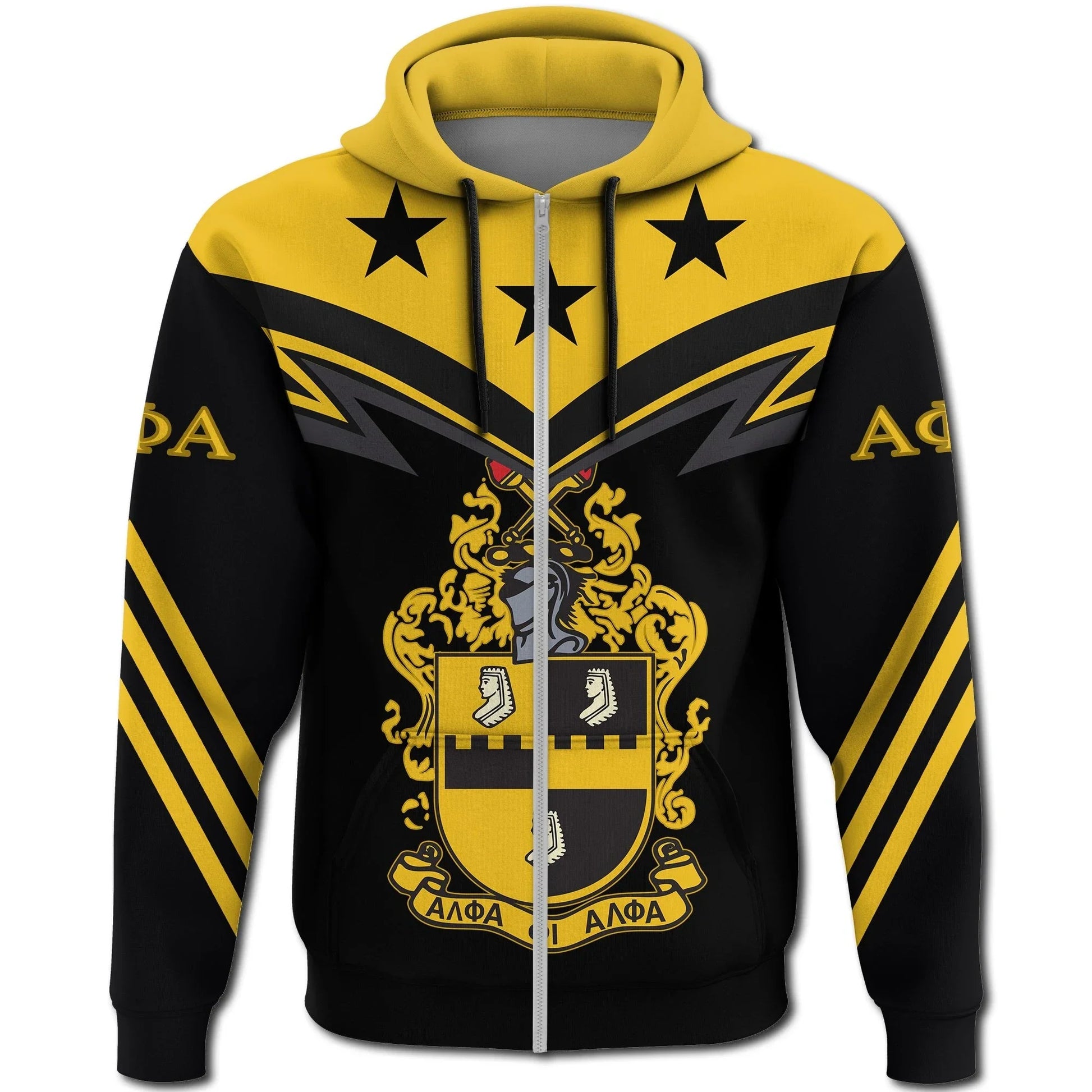 Original Alpha Phi Alpha Zipper Hoodie - Zig Zag Style | Getteestore