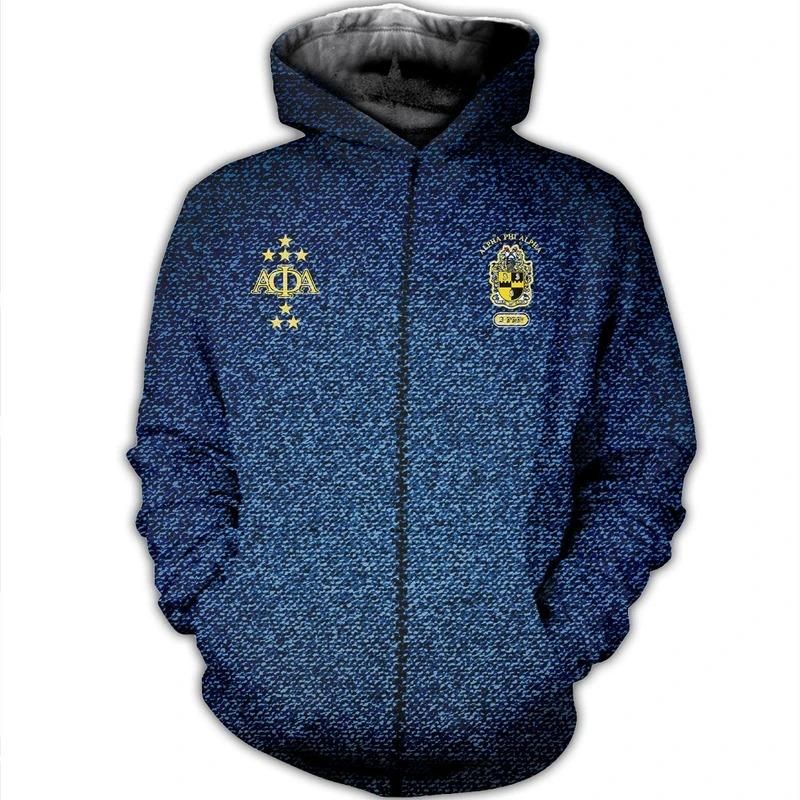 Jeans Alpha Phi Alpha Zip Hoodie | Getteestore.com