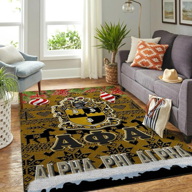 Merry Christmas Alpha Phi Alpha Area Rug | Gettee