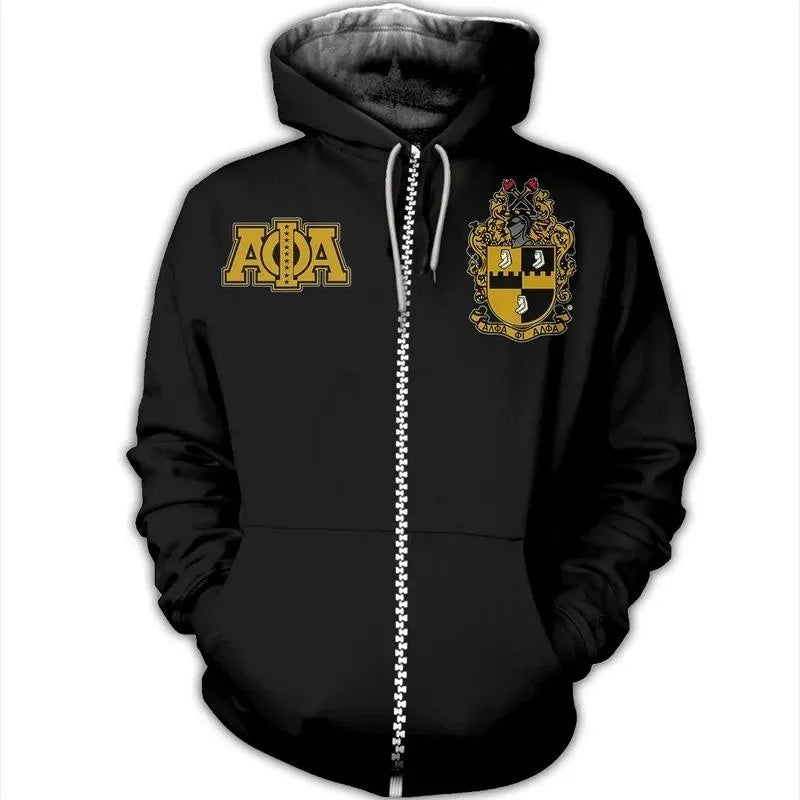 Shield Of Alpha Phi Alpha Zip Hoodie | Getteestore.com
