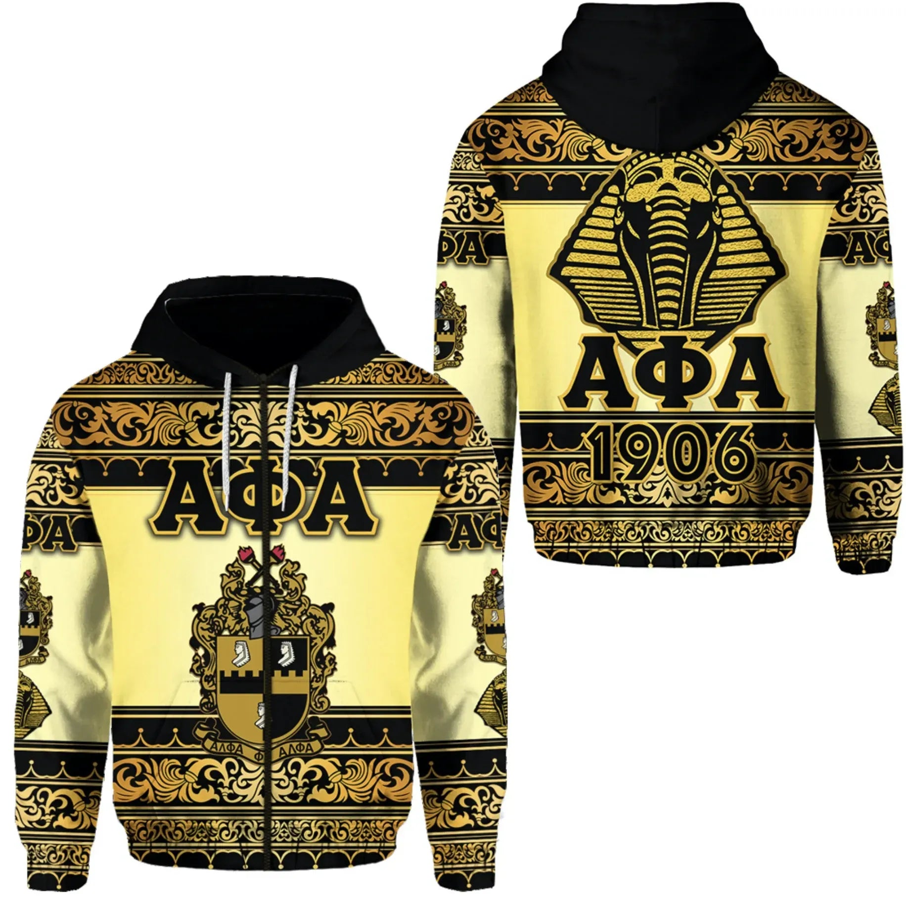 Alpha Phi Alpha Fraternity Vintage Vibes NO.1 Zip Hoodie