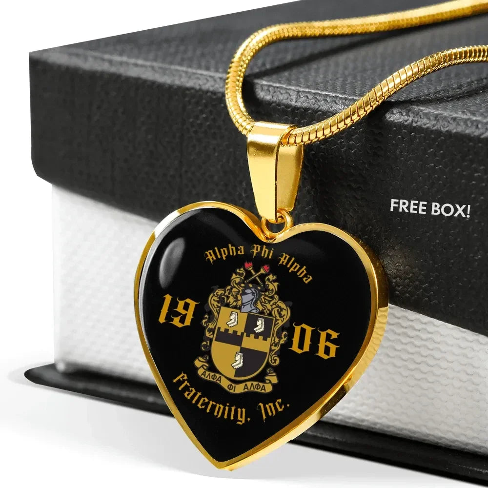 Alpha Phi Alpha Style Luxury Necklace Heart