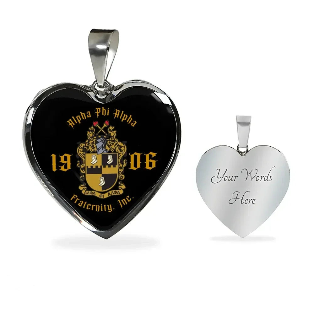 Alpha Phi Alpha Style Luxury Necklace Heart