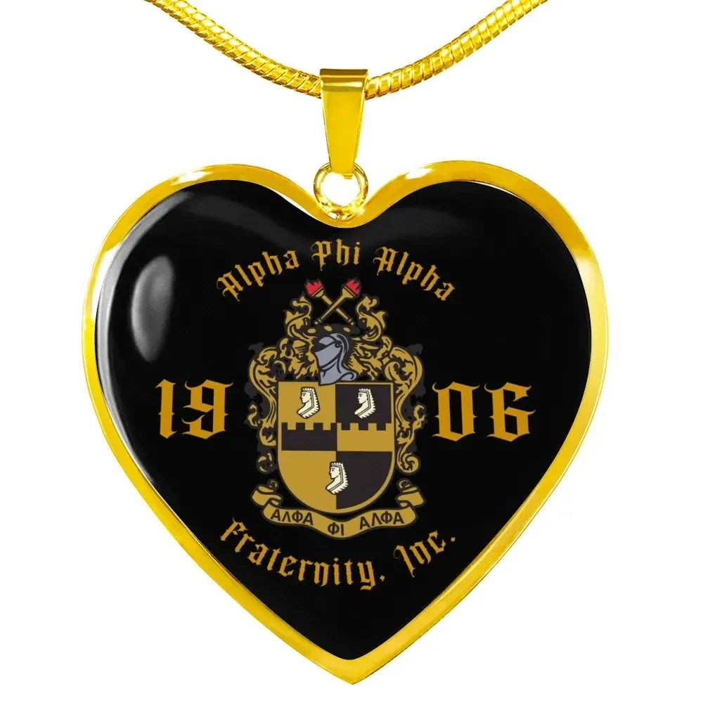 Alpha Phi Alpha Style Luxury Necklace Heart