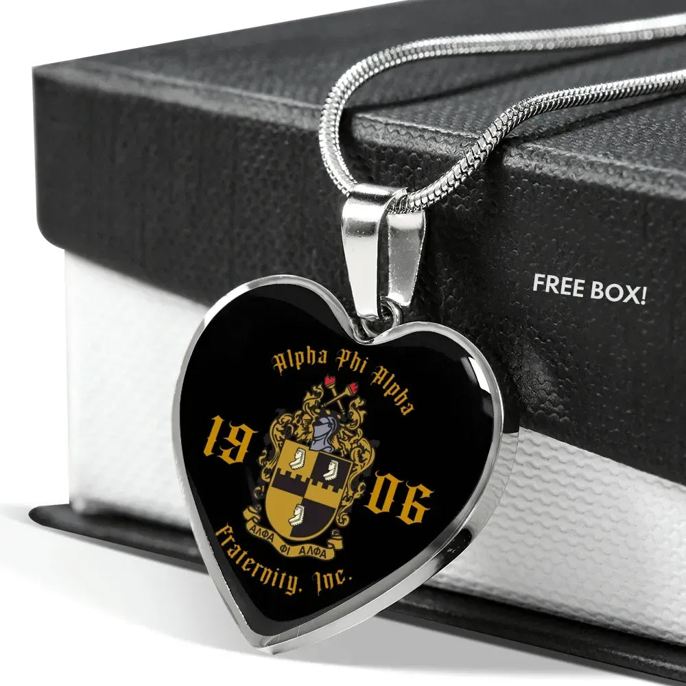 Alpha Phi Alpha Style Luxury Necklace Heart | Africazone.store