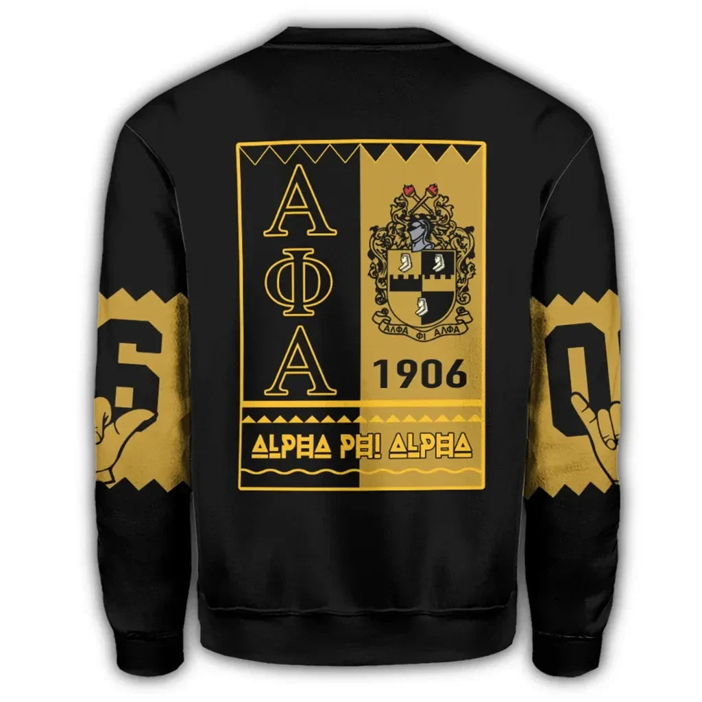 Alpha Phi Alpha Black Style Swaetshirt