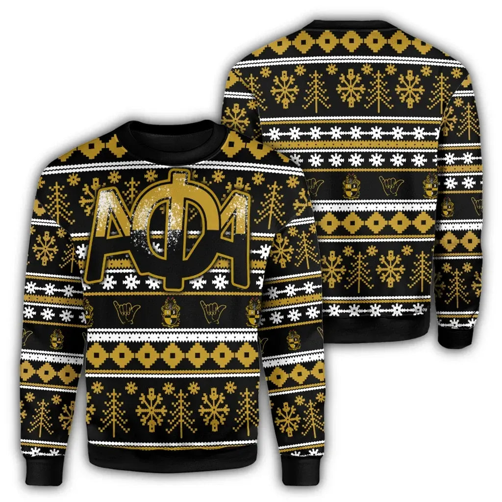 Alpha Phi Alpha Christmas Splatters Sweatshirt | Africazone.store