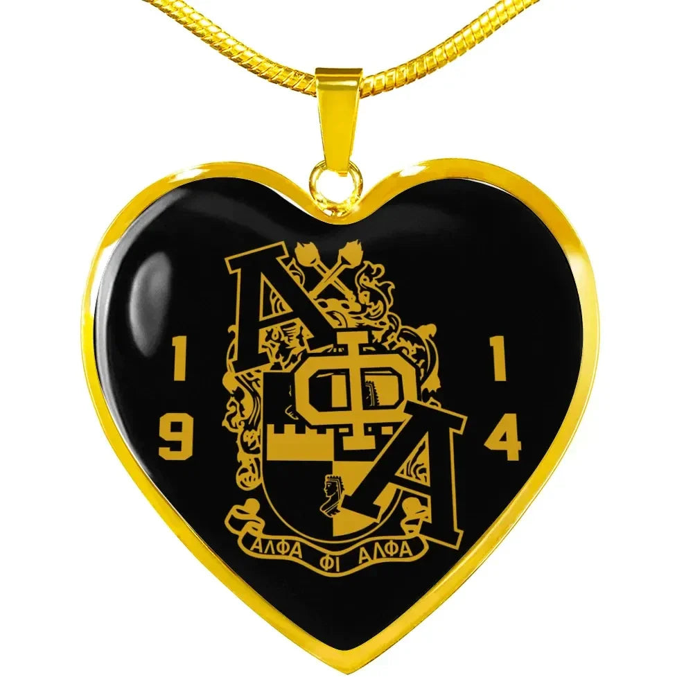 Alpha Phi Alpha Luxury Necklace Heart