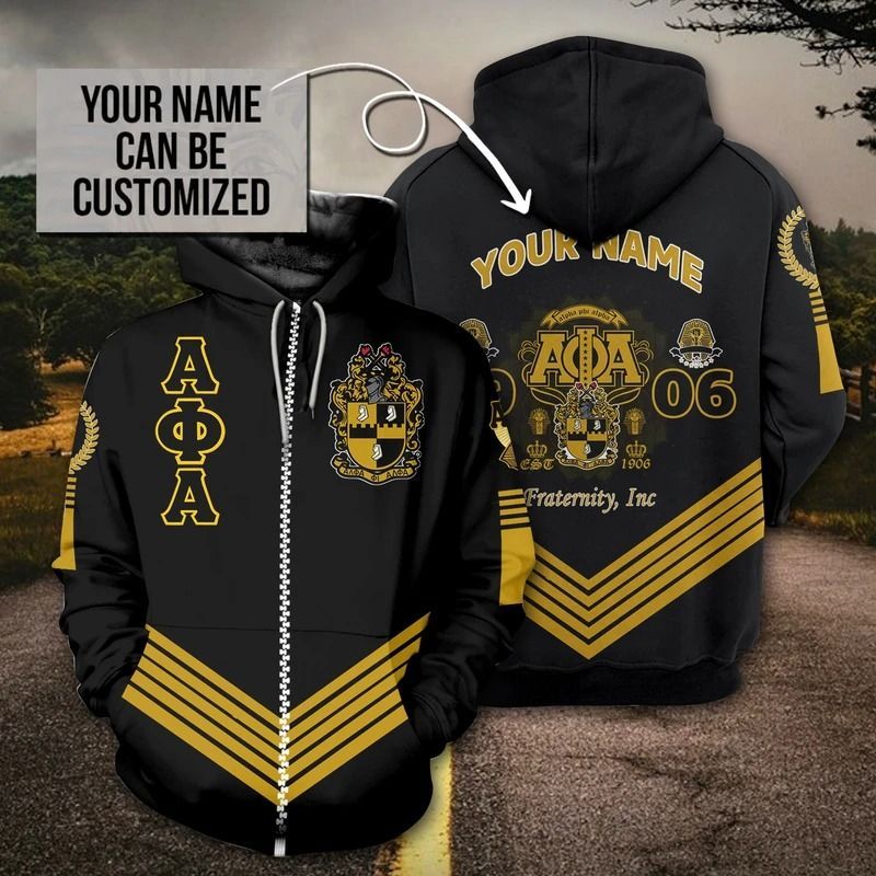Personalized Pharaoh King Alpha Phi Alpha Zip Hoodie