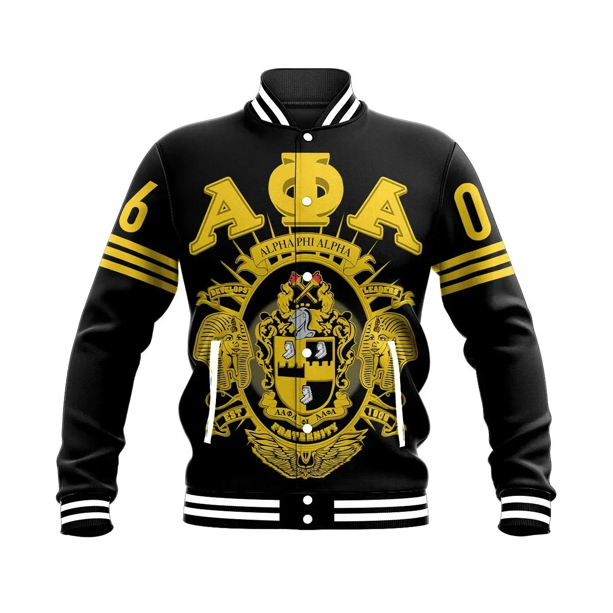 Pharaoh Alpha Phi Alpha Baseball Jacket | Africazone.store
