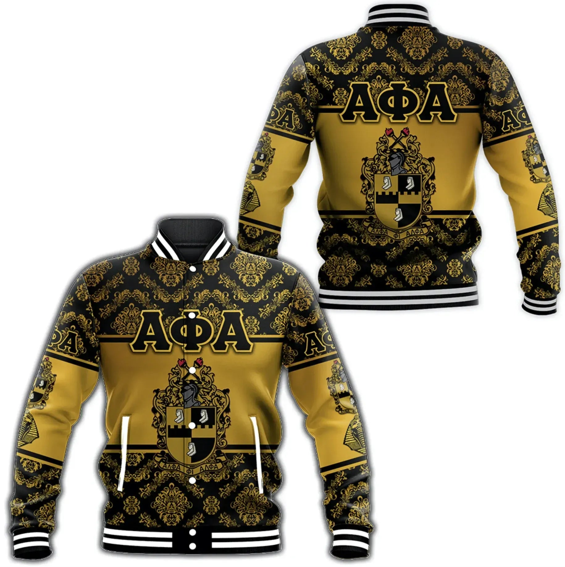 Alpha Phi Alpha Fraternity Vintage Vibes Baseball Jacket