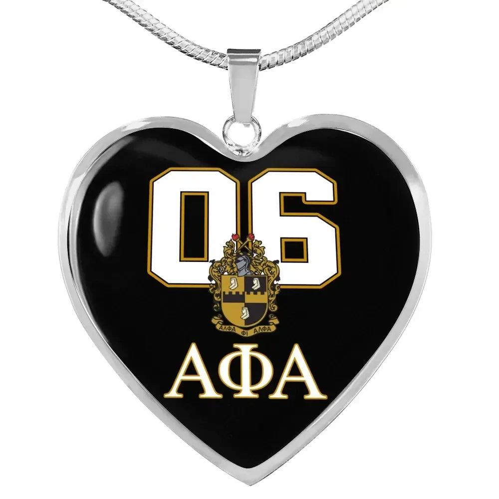 Alpha Phi Alpha 06 Luxury Necklace Heart