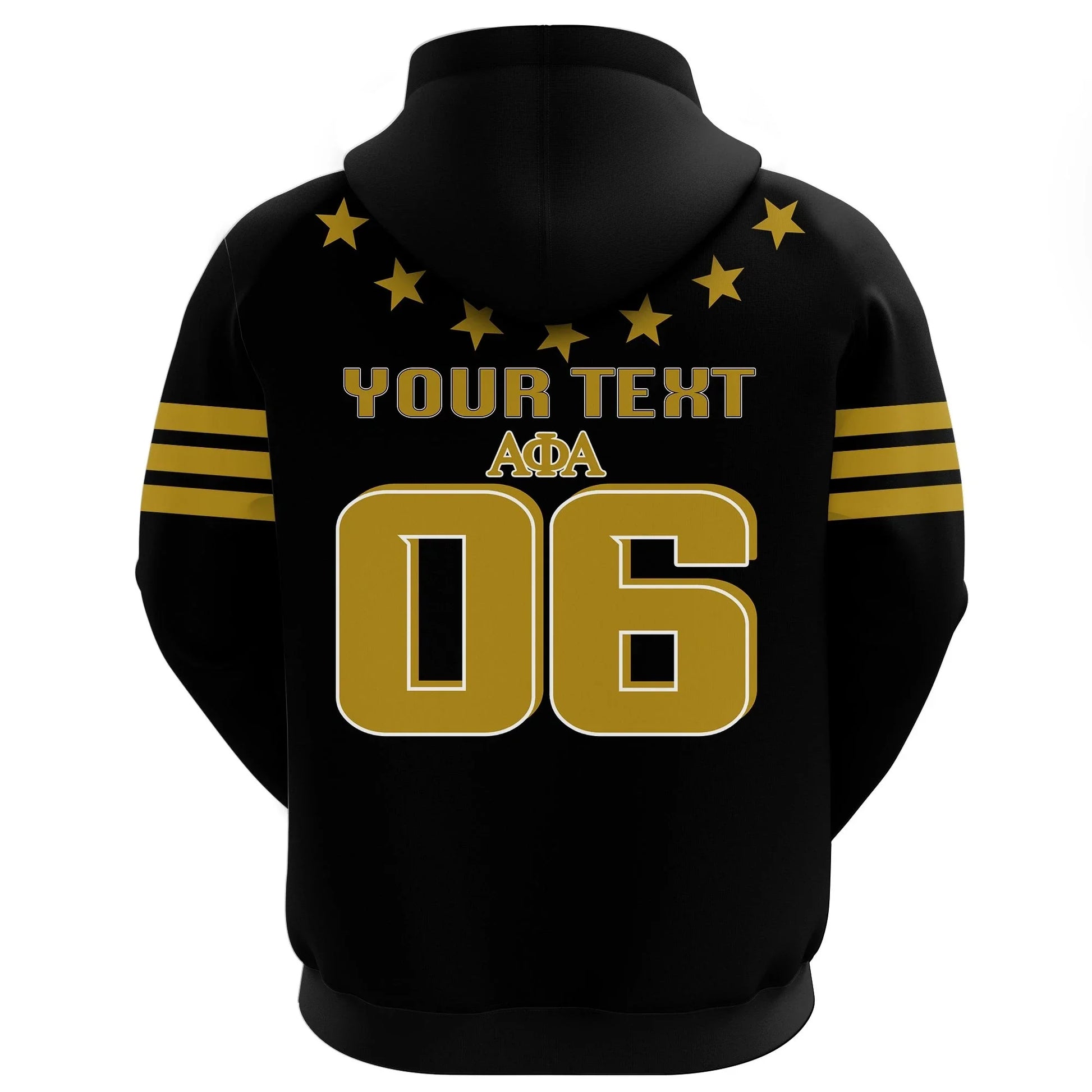 Personalised Stars Alpha Phi Alpha Zip Hoodie | Gettee