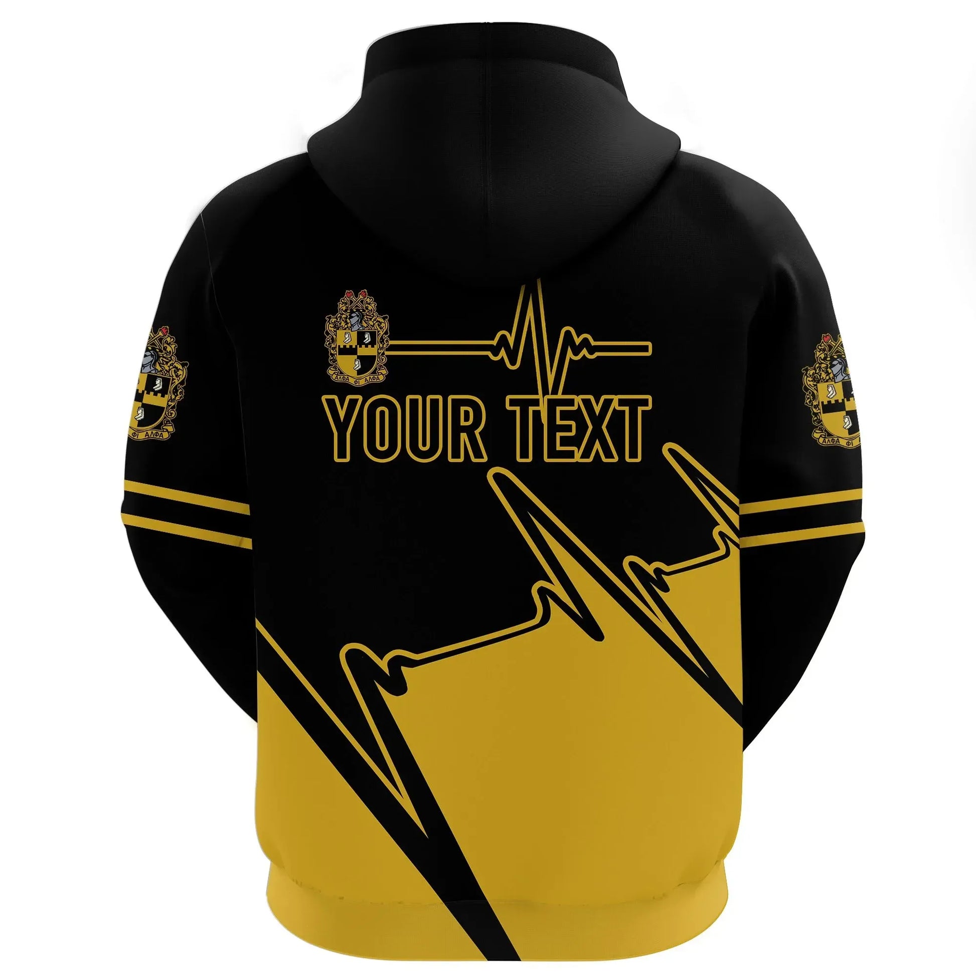 Personalised Heartbeat Alpha Phi Alpha Zip Hoodie | Gettee