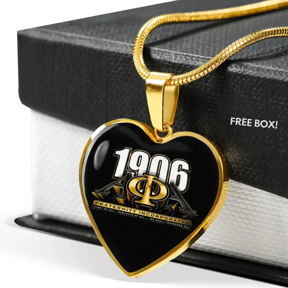 Alpha Phi Alpha 1906 Luxury Necklace Heart