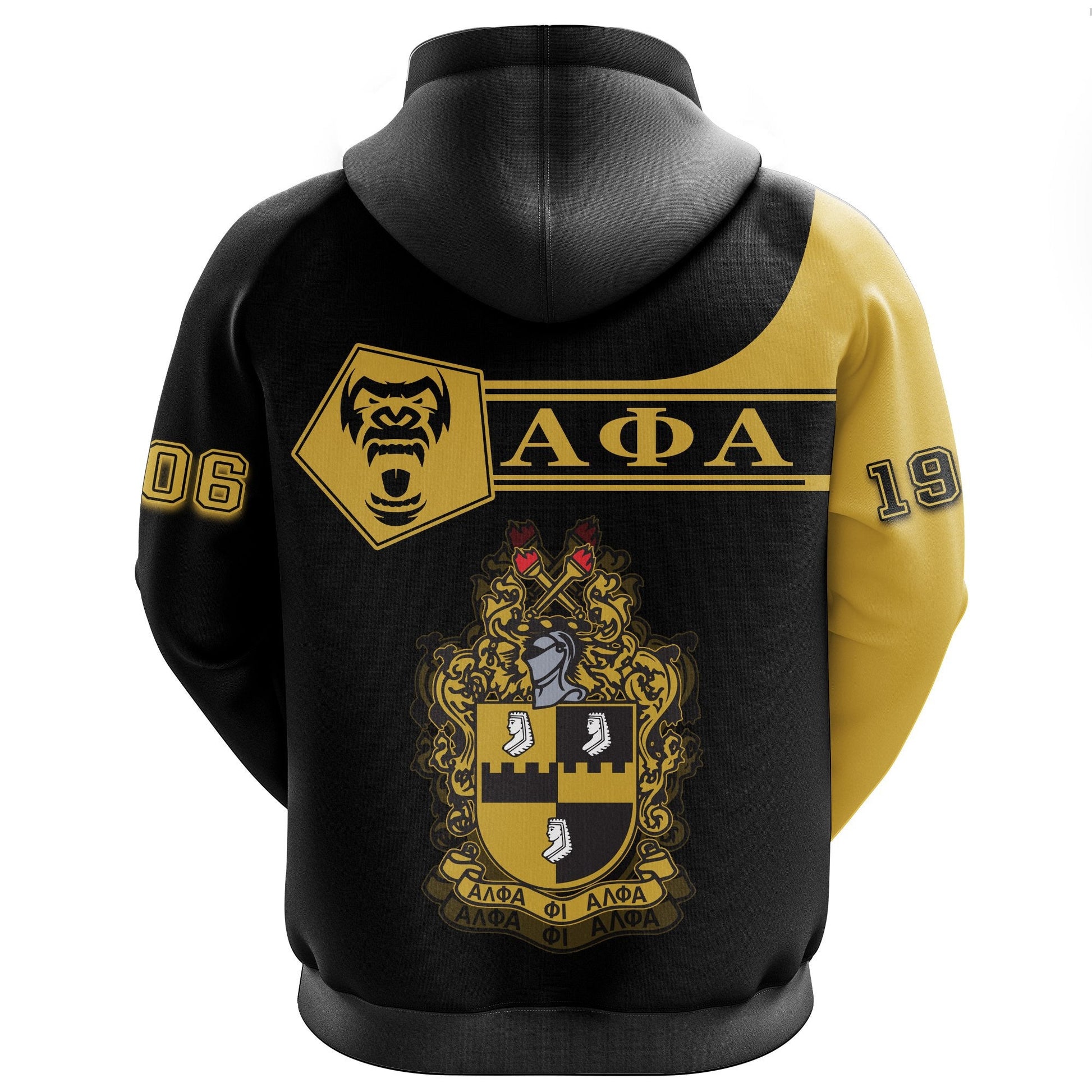 Personalised Alpha Phi Alpha Zipper Hoodie - Simple Style | Gettee