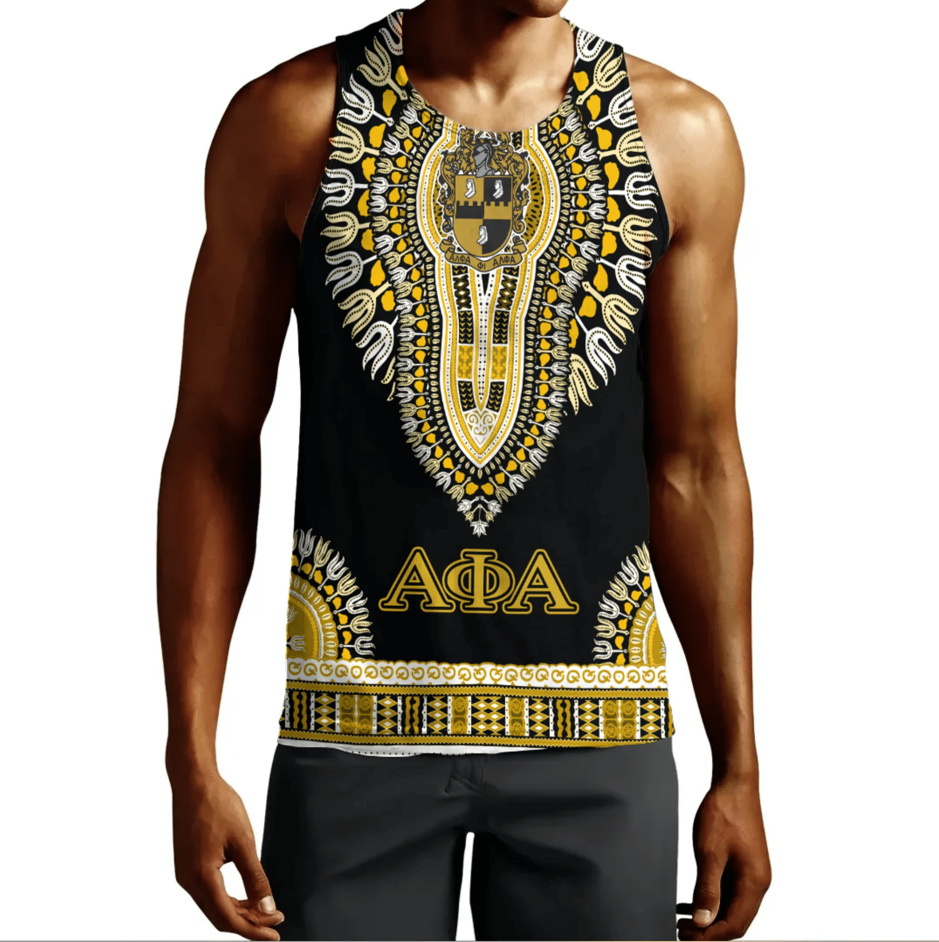 Alpha Phi Alpha Dashiki Men Tank Top | Gettestore.com