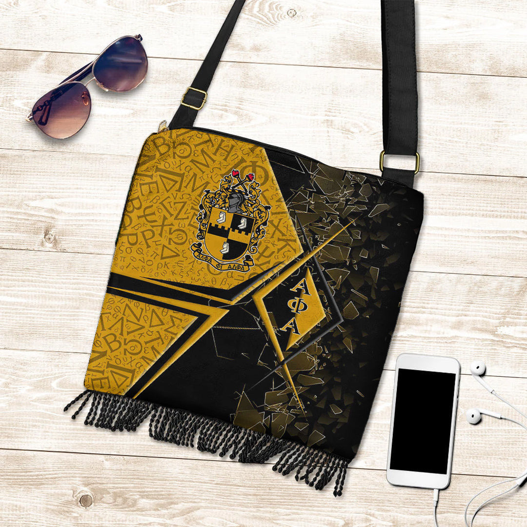 Africa Zone Crossbody Boho Handbag - Alpha Phi Alpha Legend Crossbody Boho Handbag | Africa Zone