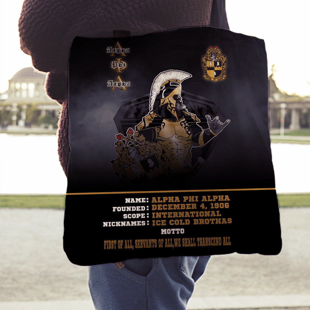 Gettee Tote Bag - Alpha Phi Alpha Motto Tote Bag | Gettee