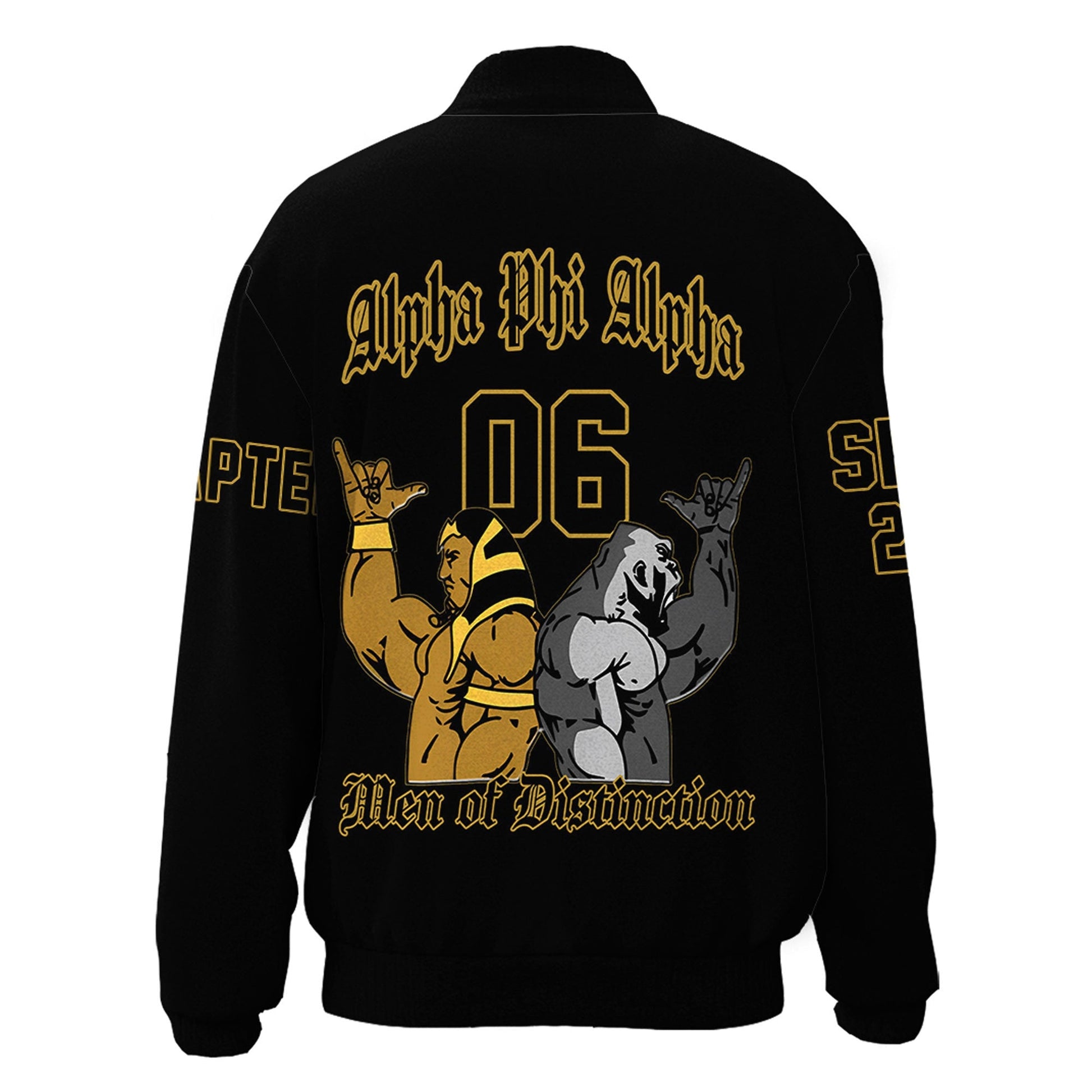 Getteestore Thicken Stand-Collar Jacket - Alpha Phi Alpha Hand Sign Fraternity
