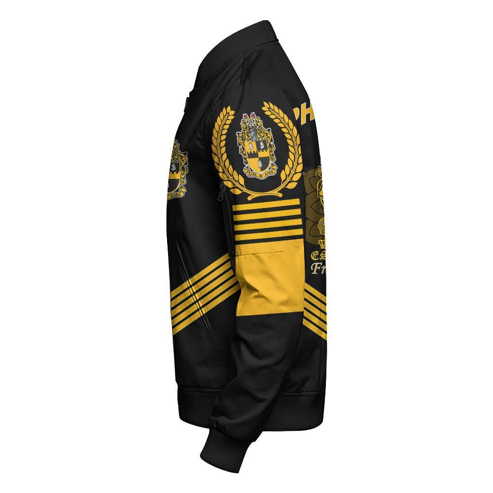 Pharaoh King Alpha Phi Alpha Sleeve Zip Bomber Jacket