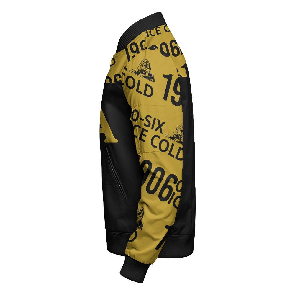1906 Ice Cold Alpha Phi Alpha Sleeve Zip Bomber Jacket