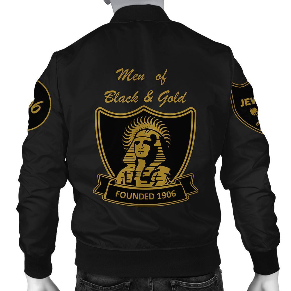 GetteeStore Jacket - Black And Gold Alpha Phi Alpha Bomber Jacket J5
