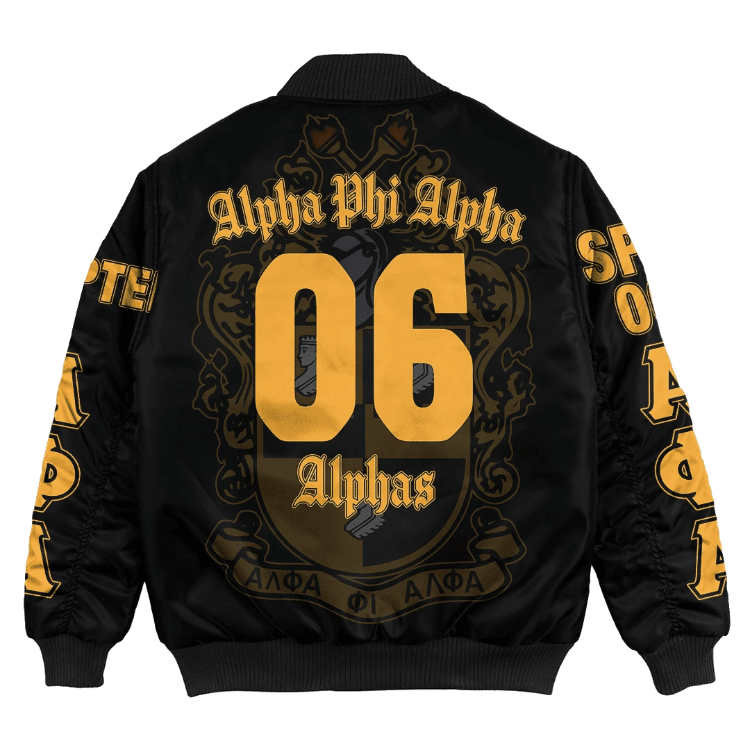 Gettee Bomber Jacket - Alpha Phi Alpha - Psi Lambda Bomber Jacket A7