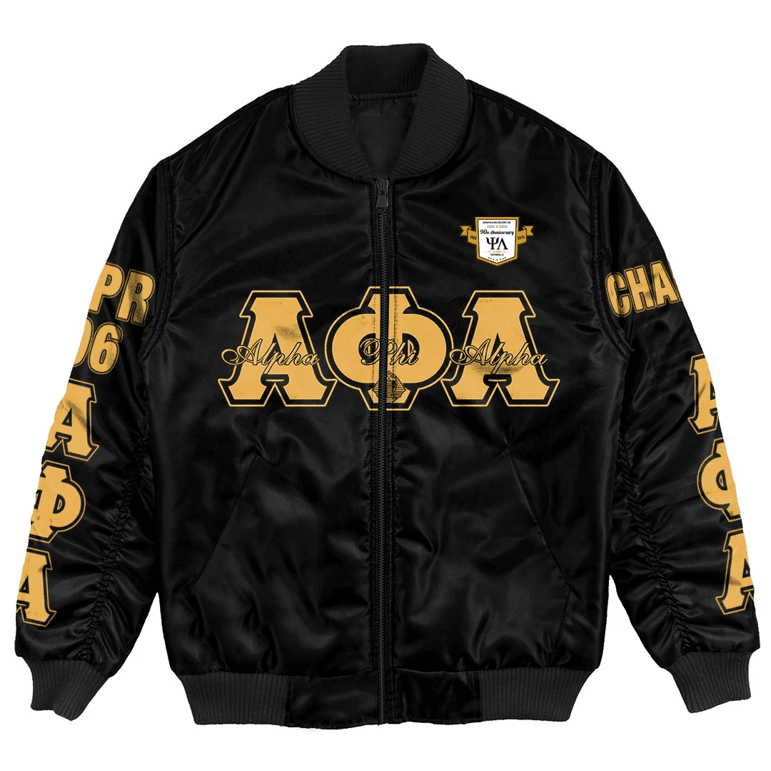 Gettee Bomber Jacket - Alpha Phi Alpha - Psi Lambda Bomber Jacket A7