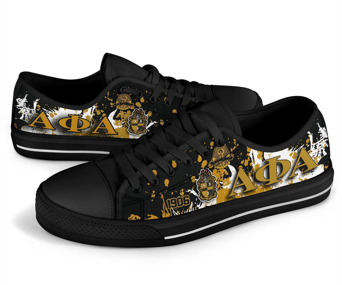 Gettee Shoes - Alpha Phi Alpha Low Top - Spaint Style J89