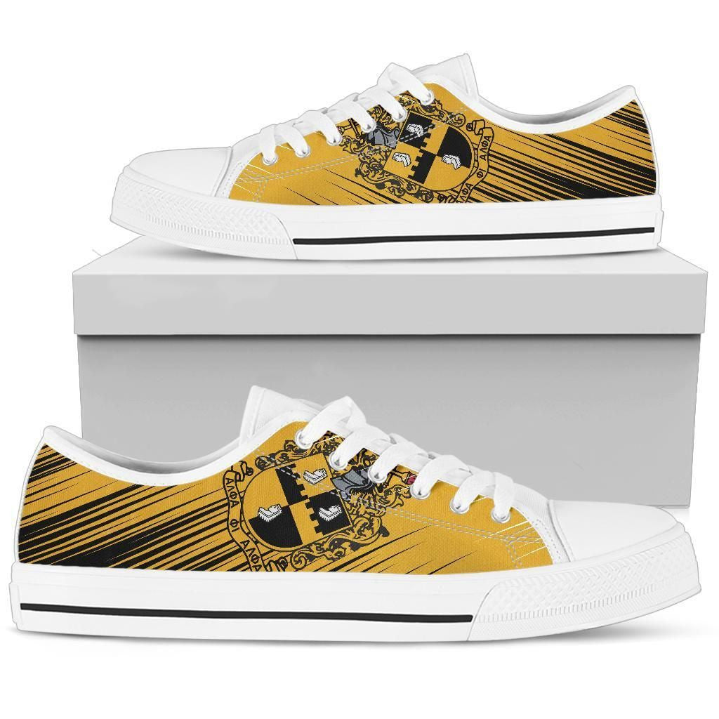GetteeStore Shoes - Alpha Phi Alpha Canvas Low Top J0