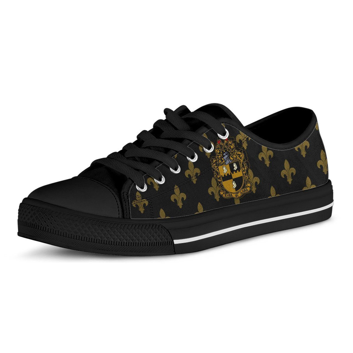 GetteeStore Footwear - Alpha Phi Alpha Pattern Low Top Shoe J09
