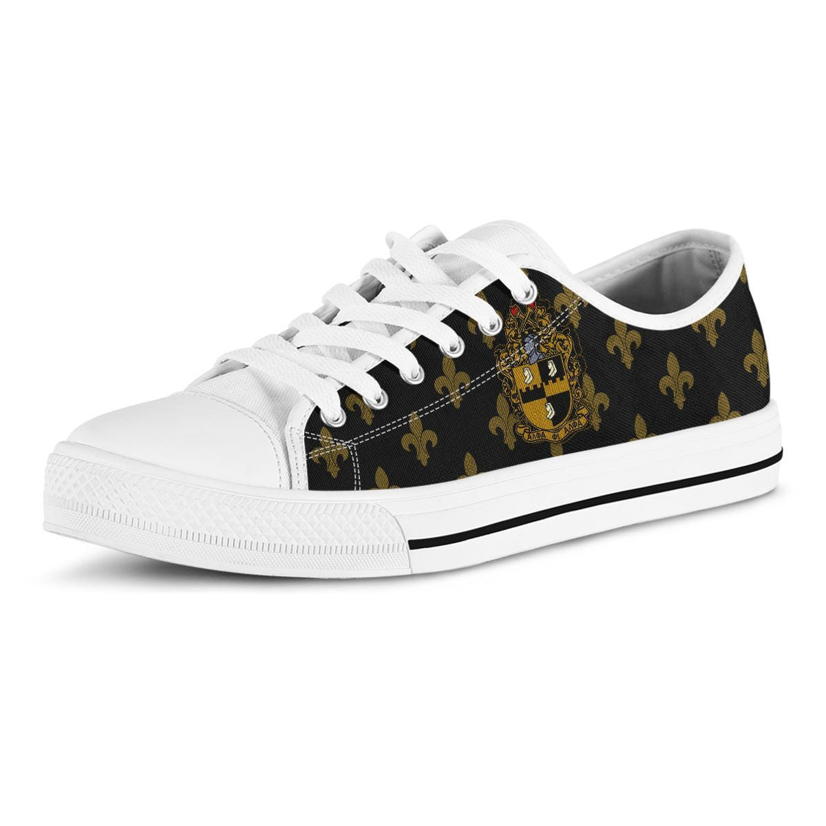 GetteeStore Footwear - Alpha Phi Alpha Pattern Low Top Shoe J09