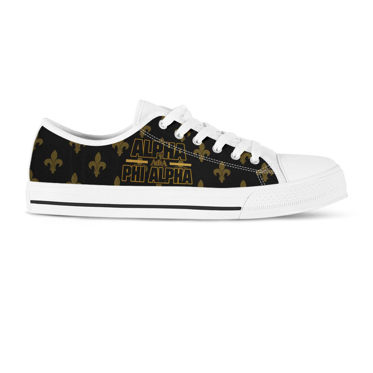 GetteeStore Footwear - Alpha Phi Alpha Pattern Low Top Shoe J09
