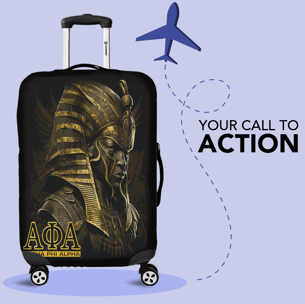Luggage Covers - Alpha Phi Alpha Pharaoh Luggage Covers A31