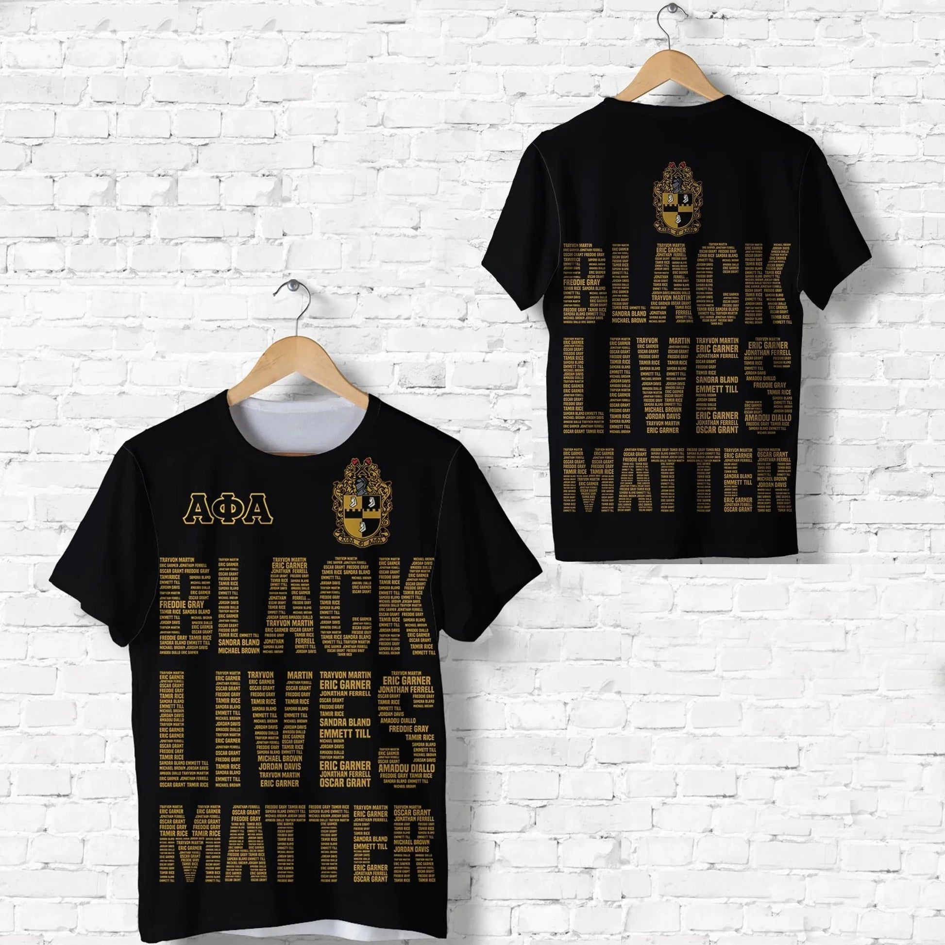GetteeStore T-shirt - ALPHA PHI ALPHA FRATERNITY BLACK LIVES MATTER T-SHIRT J5