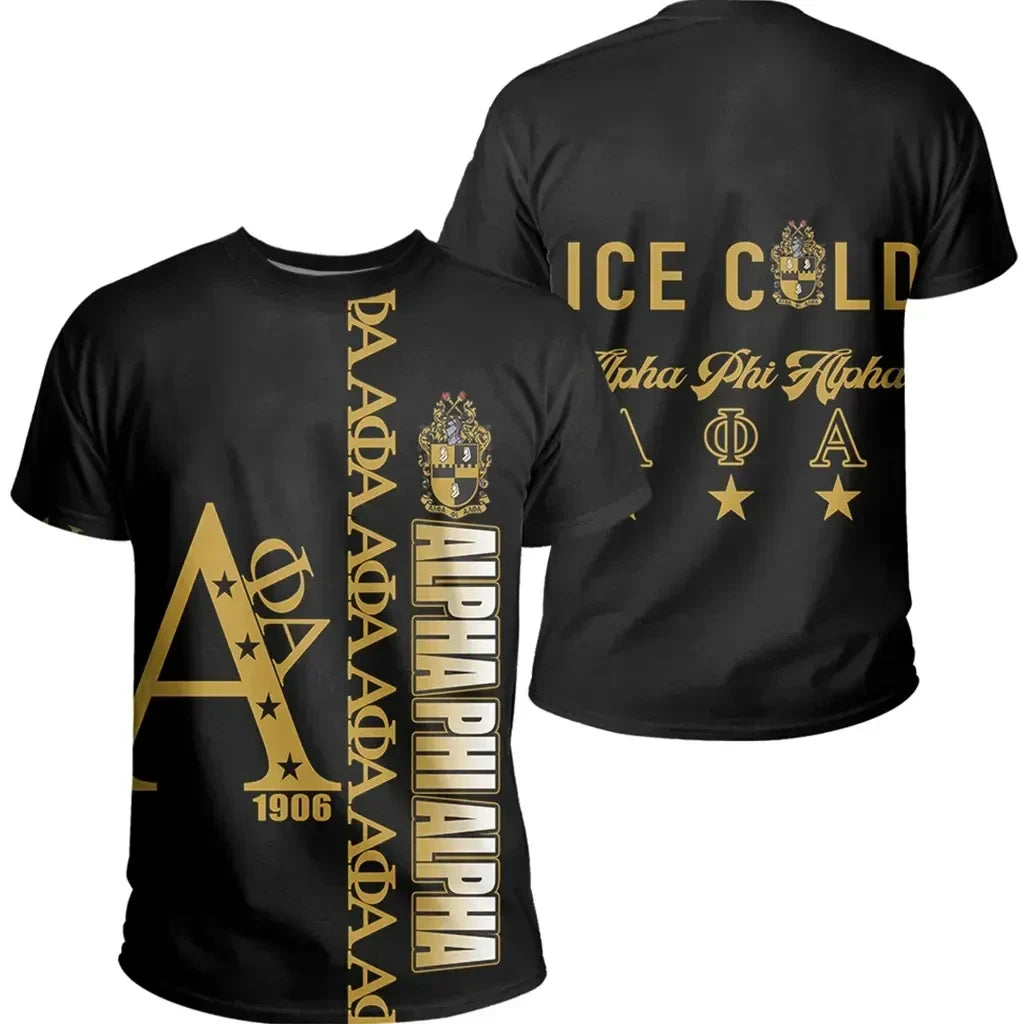 GetteeStore T-Shirt - Black Alpha Phi Alpha Tee J90