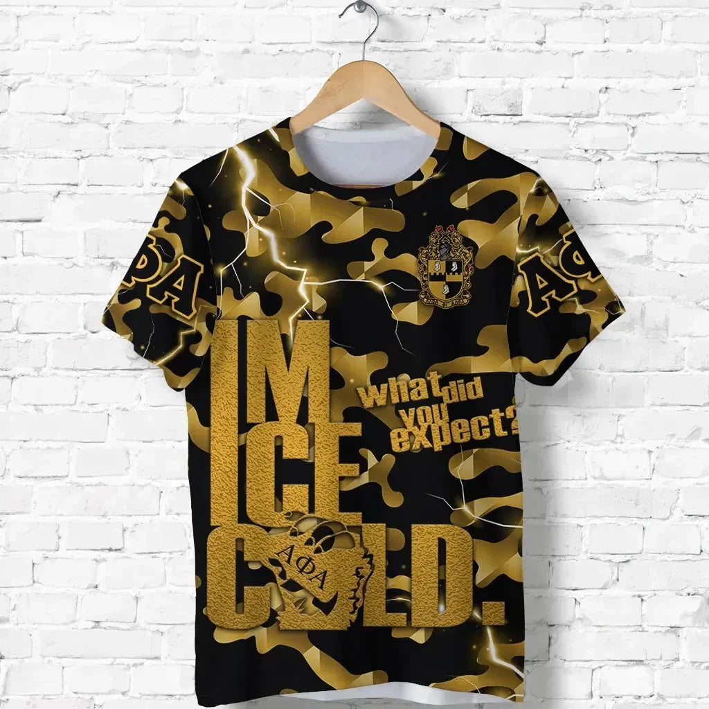 GetteeStore T-shirt - Alpha Phi Alpha Fraternity Camouflage Vibes - Ice Cold T-shirt J5