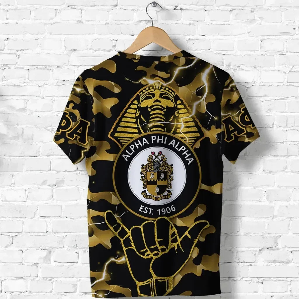GetteeStore T-shirt - Alpha Phi Alpha Fraternity Camouflage Vibes - Ice Cold T-shirt J5