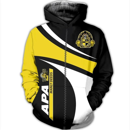 Manly Deeds Alpha Phi Alpha 1906 Zip Hoodie | Getteestore.com