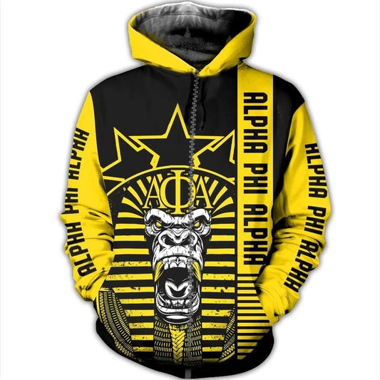 King Kong Alpha Phi Alpha Zip Hoodie | Getteestore.com