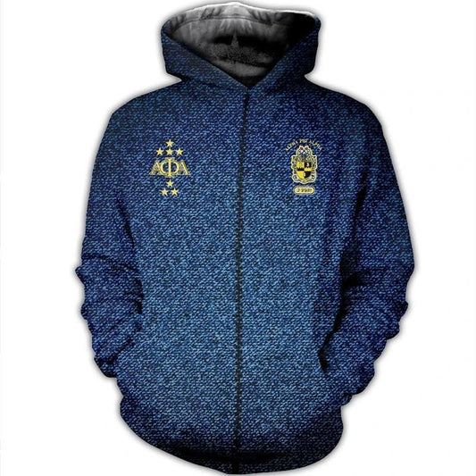 Jeans Alpha Phi Alpha Zip Hoodie | Getteestore.com