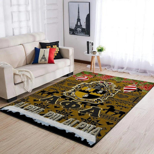 Merry Christmas Alpha Phi Alpha Area Rug | Getteestore