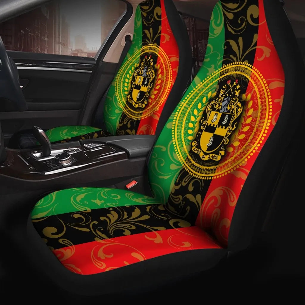 Pan Africa Alpha Phi Alpha Fraternity Car Seat Covers (Set of 2) | Gettee
