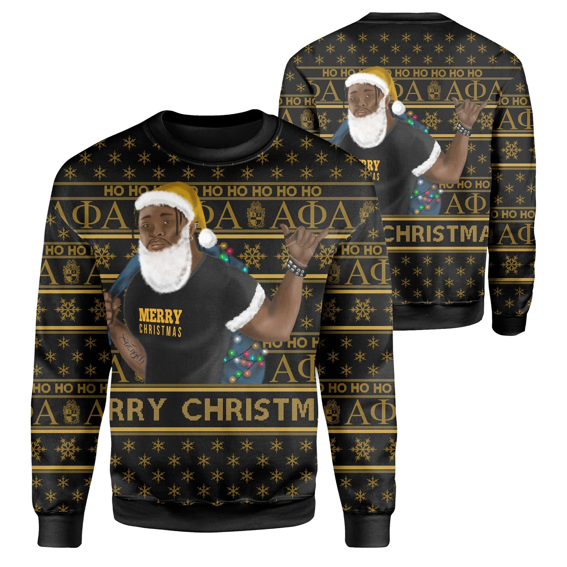 Christmas Alpha Phi Alpha Sweatshirt Best Black | Getteestore.com