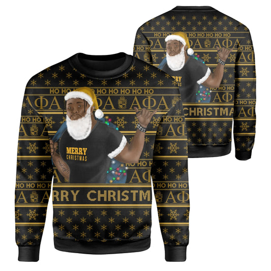 Christmas Alpha Phi Alpha Sweatshirt Best Black | Getteestore.com