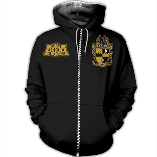 Shield Of Alpha Phi Alpha Zip Hoodie | Getteestore.com