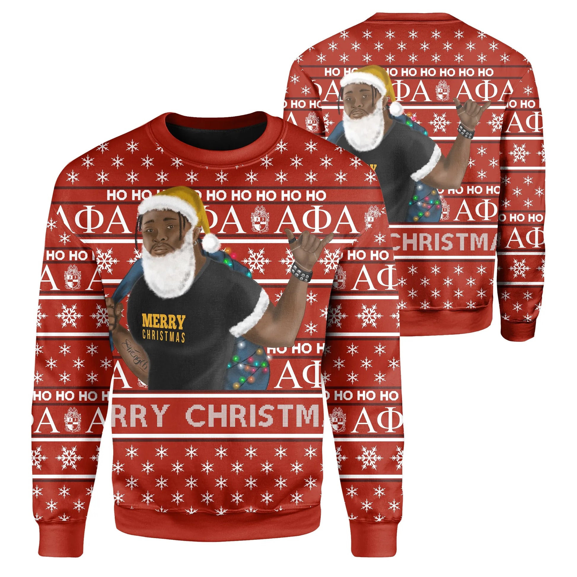 Christmas Alpha Phi Alpha Sweatshirt Best Red | Getteestore.com