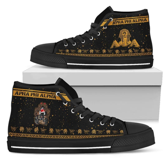 Alpha Phi Alpha Ape Christmas High Top Shoe| Getteestore.store