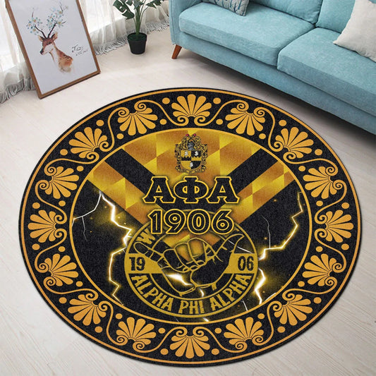 Alpha Phi Alpha Fraternity Unique Style - Hand Sign Round Carpet